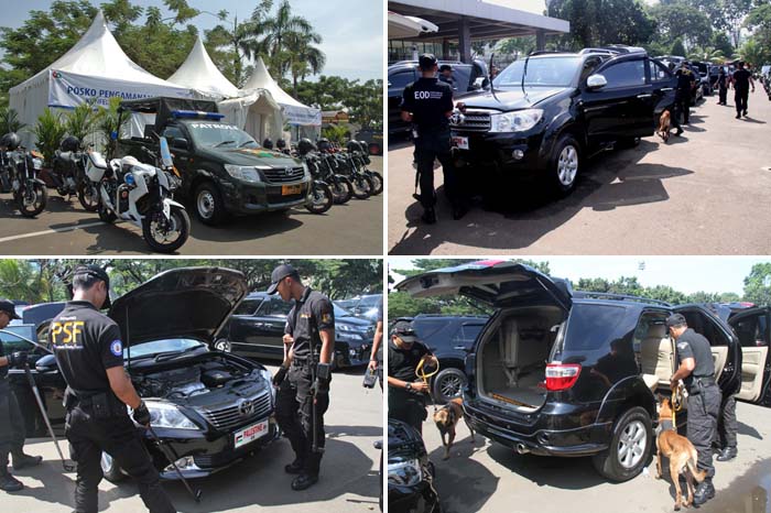 Paspampres Periksa Intensif Mobil Peserta KAA ke-60